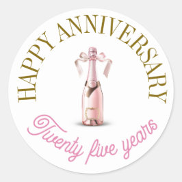 Lycklig-jubileumsmärken Runt Klistermärke