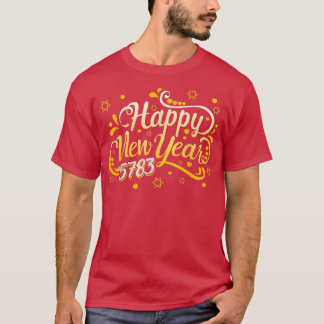 Lycklig judisk nyår 5783 Rosh Hashanah 2022 Jewi T Shirt