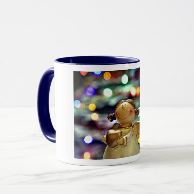Lycklig jul Angel Beverage Mugg (Framsida vänster)