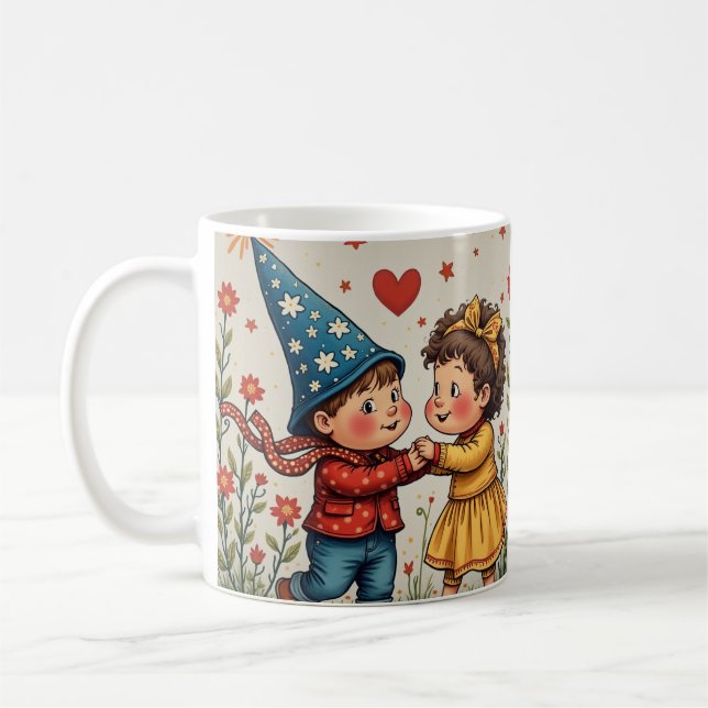 Lycklig jul Angel Boy Gift Mugg (Vänster)