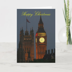 Lycklig jul-Big Ben-London Helgkort