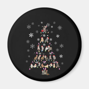 Lycklig jul Cute Cat Julgran Magnet