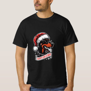 Lycklig jul - Dobermann Santa Hat Rolig hund T Shirt