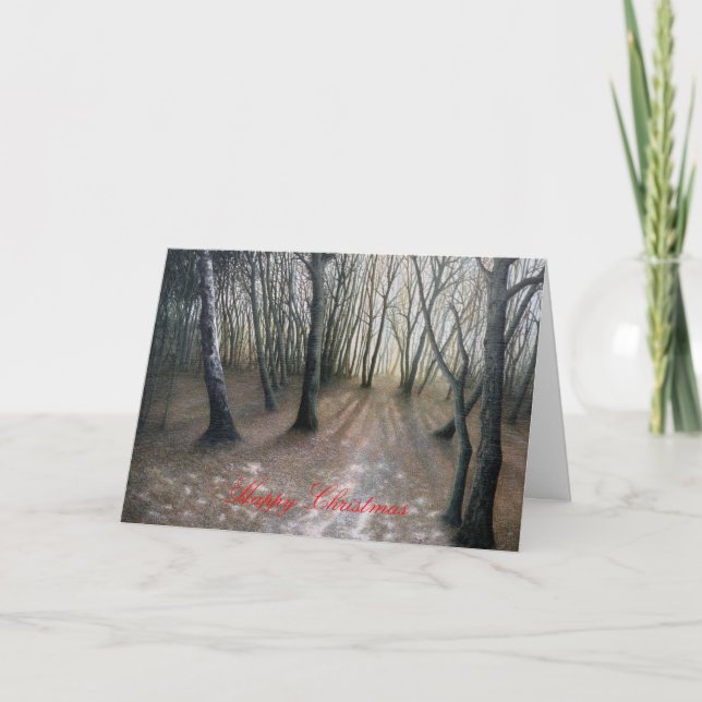 Lycklig jul-'Efter snö' rm Helgkort (Framsida)