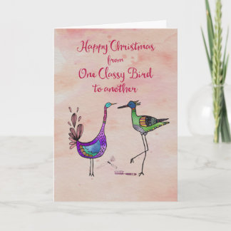 Lycklig jul från ett Classy Bird till ett annat Helgkort
