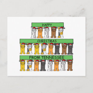 Lycklig jul från Tennessee Tecknad Cats Helg Vykort