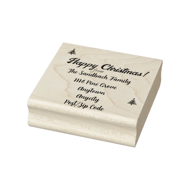 Lycklig jul Frimärke. Anpassade Stämpel (Stämpel)