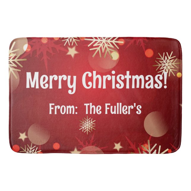 Lycklig jul God jul Sweater Festive Helgdag Badrumsmatta (Framsidan)