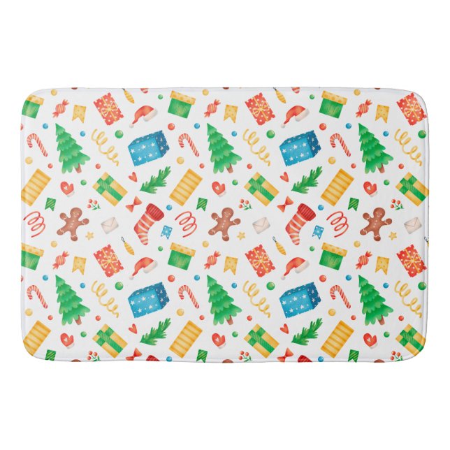 Lycklig jul God jul Sweater Festive Helgdag Badrumsmatta (Framsidan)