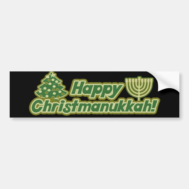 Lycklig jul hanukkah Kwanzaa Bildekal (Framsidan)
