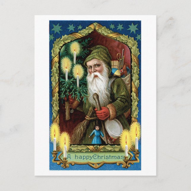 Lycklig-jul Helg Vykort (Framsida)