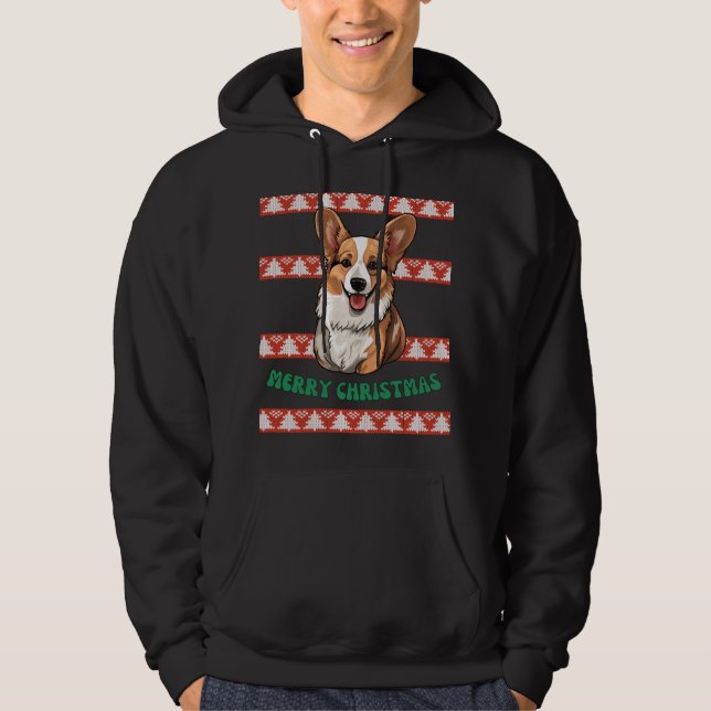 Lycklig jul Helgdag Hoodie (Framsida)