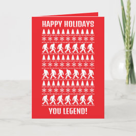 Lycklig Jul Helgdagar Bigfoot Sasquatch Inbjudan