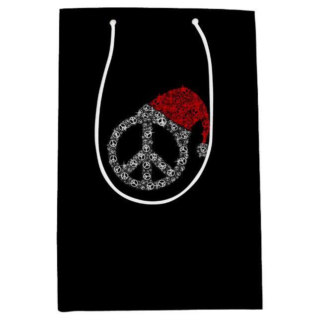 Lycklig jul | Hippies Symbol Jultomten Hat (Framsidan)