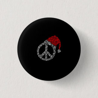 Lycklig jul | Hippies Symbol Jultomten Hat Knapp