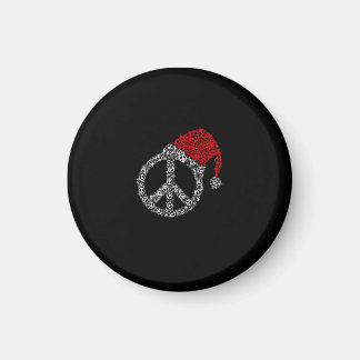 Lycklig jul | Hippies Symbol Jultomten Hat Magnet