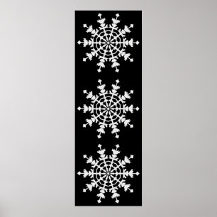 Lycklig Jul - Ice Crystal - Snö Flake Poster