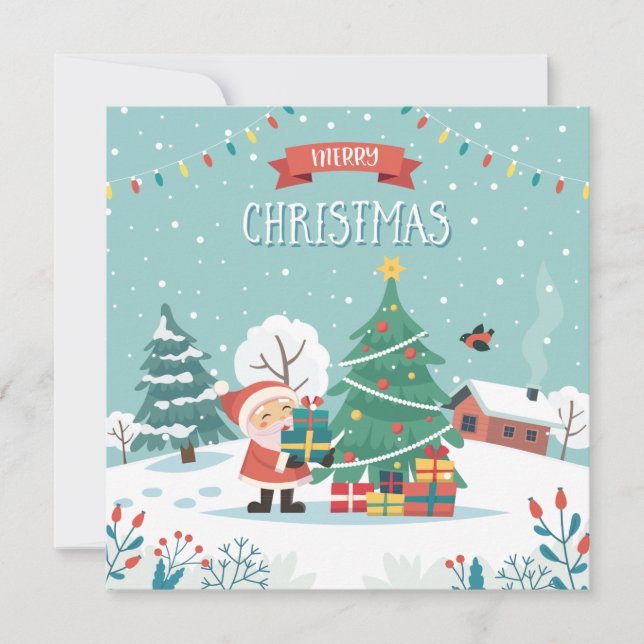 Lycklig jul julkort (Framsida)