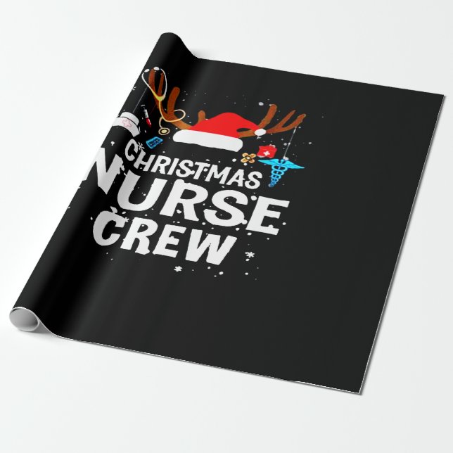 Lycklig jul | Julnära sjuksköterska Presentpapper (Utrullad)
