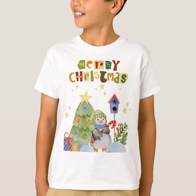 Lycklig jul | Jultomten say God jul T Shirt (Framsida)