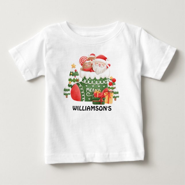Lycklig jul | Jultomten say Personlig T Shirt (Framsida)