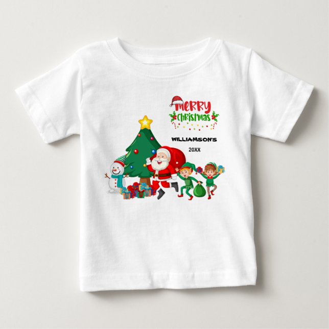 Lycklig jul | Jultomten say Personlig T Shirt (Framsida)