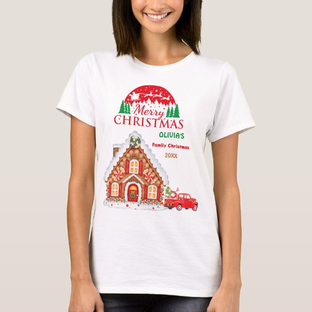 Lycklig jul | Jultomten say Personlig T Shirt (Framsida)