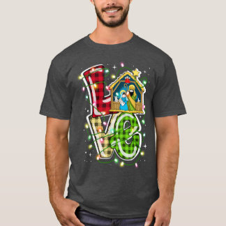 Lycklig jul, Kärlek Ntivity Laurie Furnell Julafto T Shirt