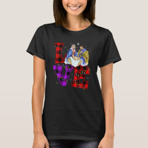 Lycklig jul, Kärlek Ntivity Laurie Furnell Julafto T Shirt