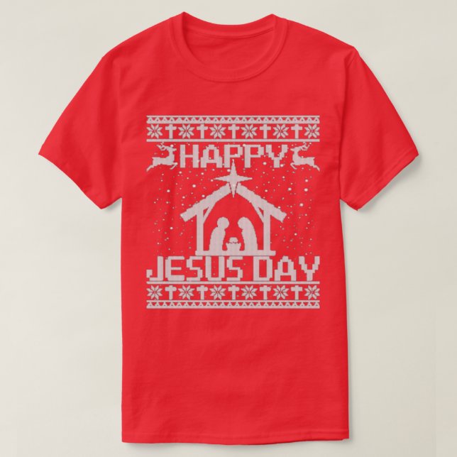 Lycklig jul, Lycklig, helgdag, helgdag, helgdag T Shirt (Design framsida)