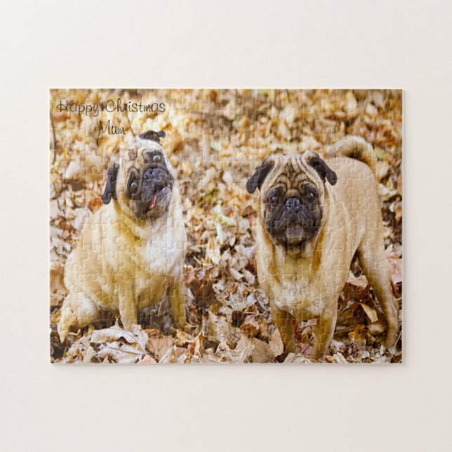 Lycklig jul Mamma. Pussel (Horisontell)