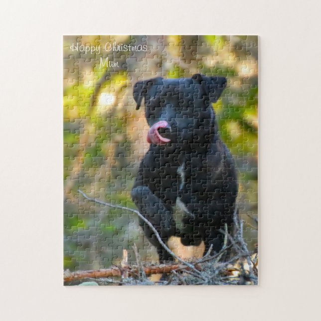 Lycklig jul Mamma. Pussel (Vertikal)