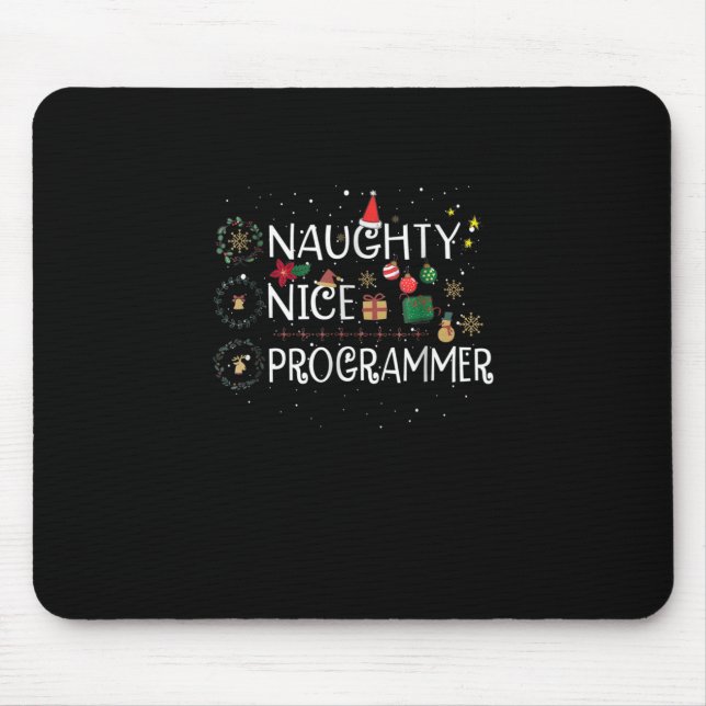 Lycklig jul | Naughty Nice Programmer Musmatta (Framsidan)