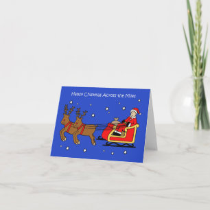 Lycklig jul över sjön kort