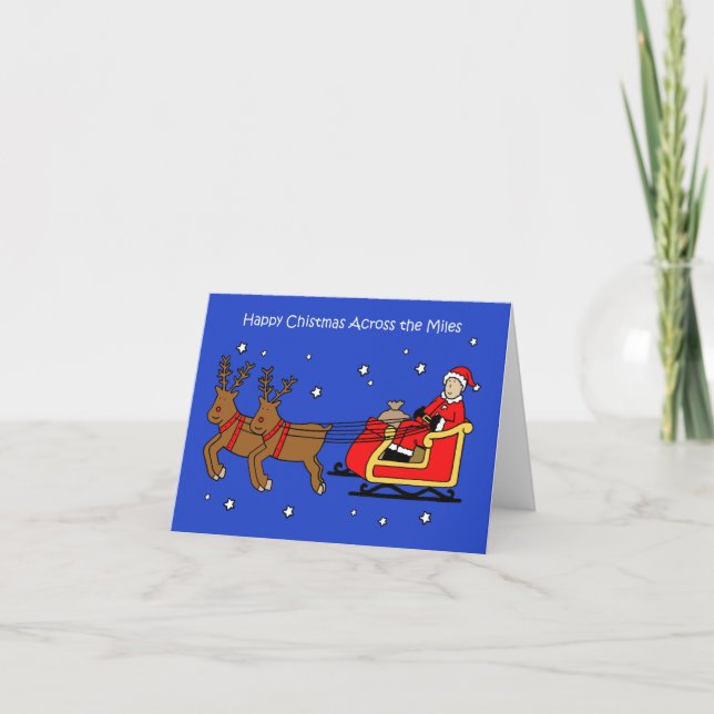 Lycklig jul över sjön kort (Framsida)