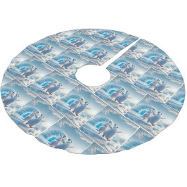 Lycklig jul Penguins Dancing Julgransmatta Borstad Polyester