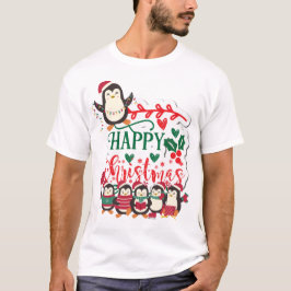 Lycklig jul Penguins T Shirt