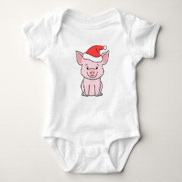 Lycklig jul Piggie med Santa Hat T Shirt