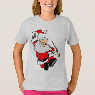 Lycklig jul Plus Storlek V-Nacke T-Shirt