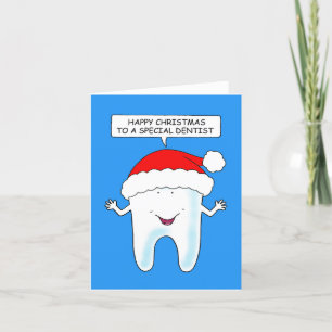 Lycklig Jul till dentist Talking Tooth Helgkort
