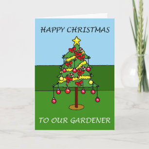 Lycklig jul till vårt Gardener Helgdag-vykort Kort