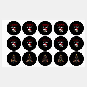 Lycklig jul Ukulele Instrument Julgran Klistermärke