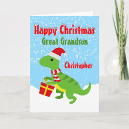 Lycklig jul, Underbar morson Dinosaur T Rex Kort