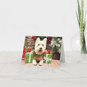 Lycklig jul - Westie - Helgkort