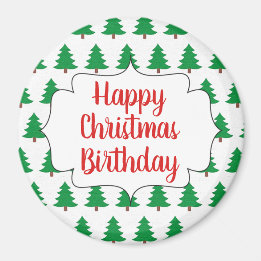Lycklig, julafton Helgdag Gift Round Magnet