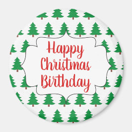 Lycklig, julafton Helgdag Gift Round Magnet