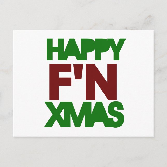 Lycklig Julafton humor Helg Vykort (Framsida)