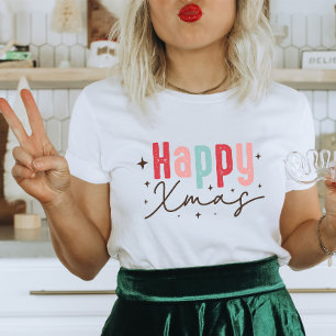 Lycklig Julafton Modern jul T Shirt