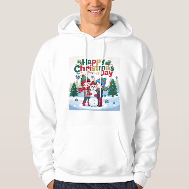 Lycklig juldagen hoodie (Framsida)