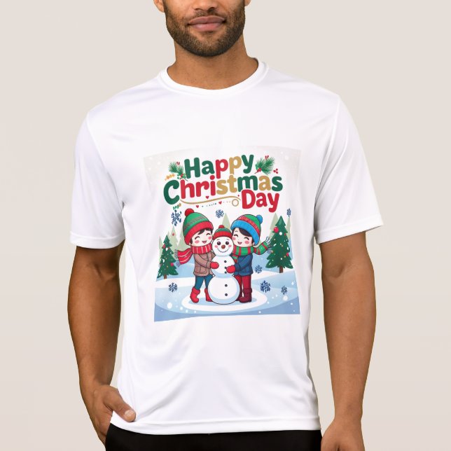 Lycklig juldagen t shirt (Framsida)